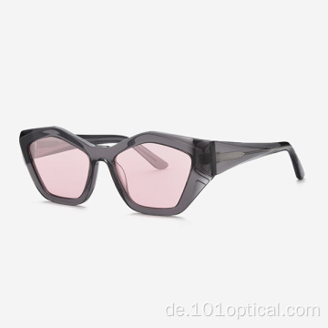 Angular Bevel Cutting Acetat Damensonnenbrille